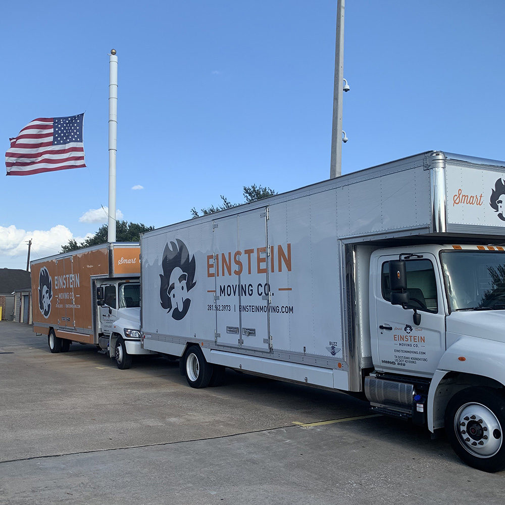 Einstein's Houston moving trucks