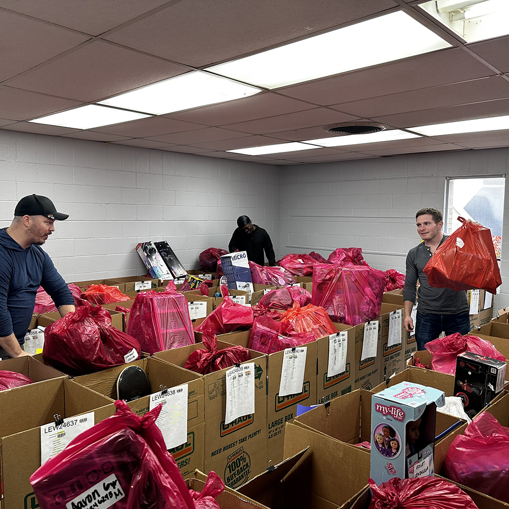 The Dallas team volunteering at Salvation Army Angel Tree Program.